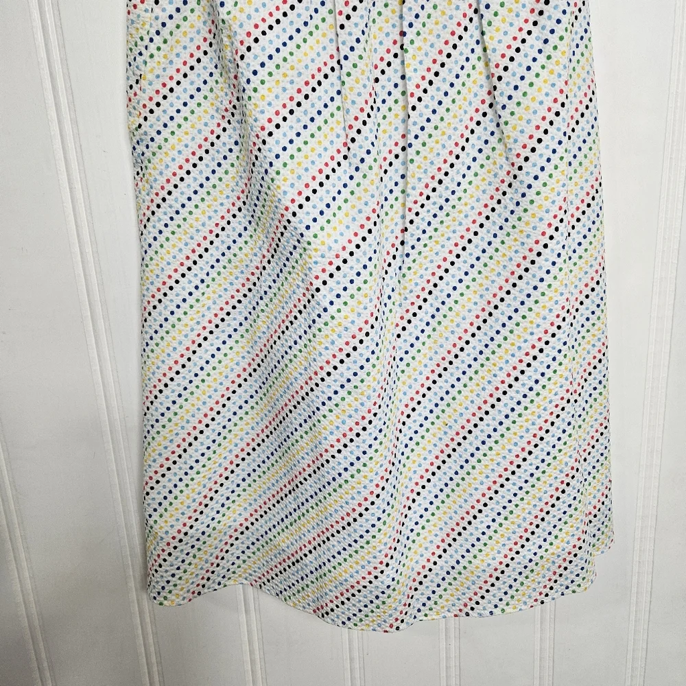 Lilly Pulitzer Strapless Rainbow Polka Dot Dress Size 4 Ruffle Bodice Cotton - Picture 8 of 13